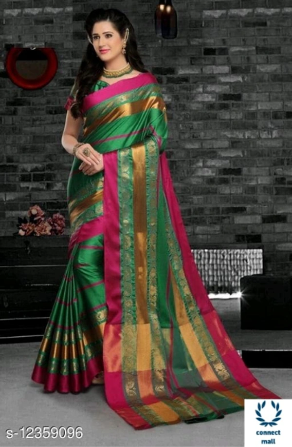 Attractive Soft Cotton Silk Saree - Saree Length-5.5Mtr Blouse Length-0.8Mtr, Soft Cotton Silk, Zari Work, Pack Of:1